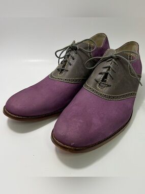 Cole Haan Air Colton Saddle Shoes Men’s 13 M Purple Nike Air Formal Dance Suede